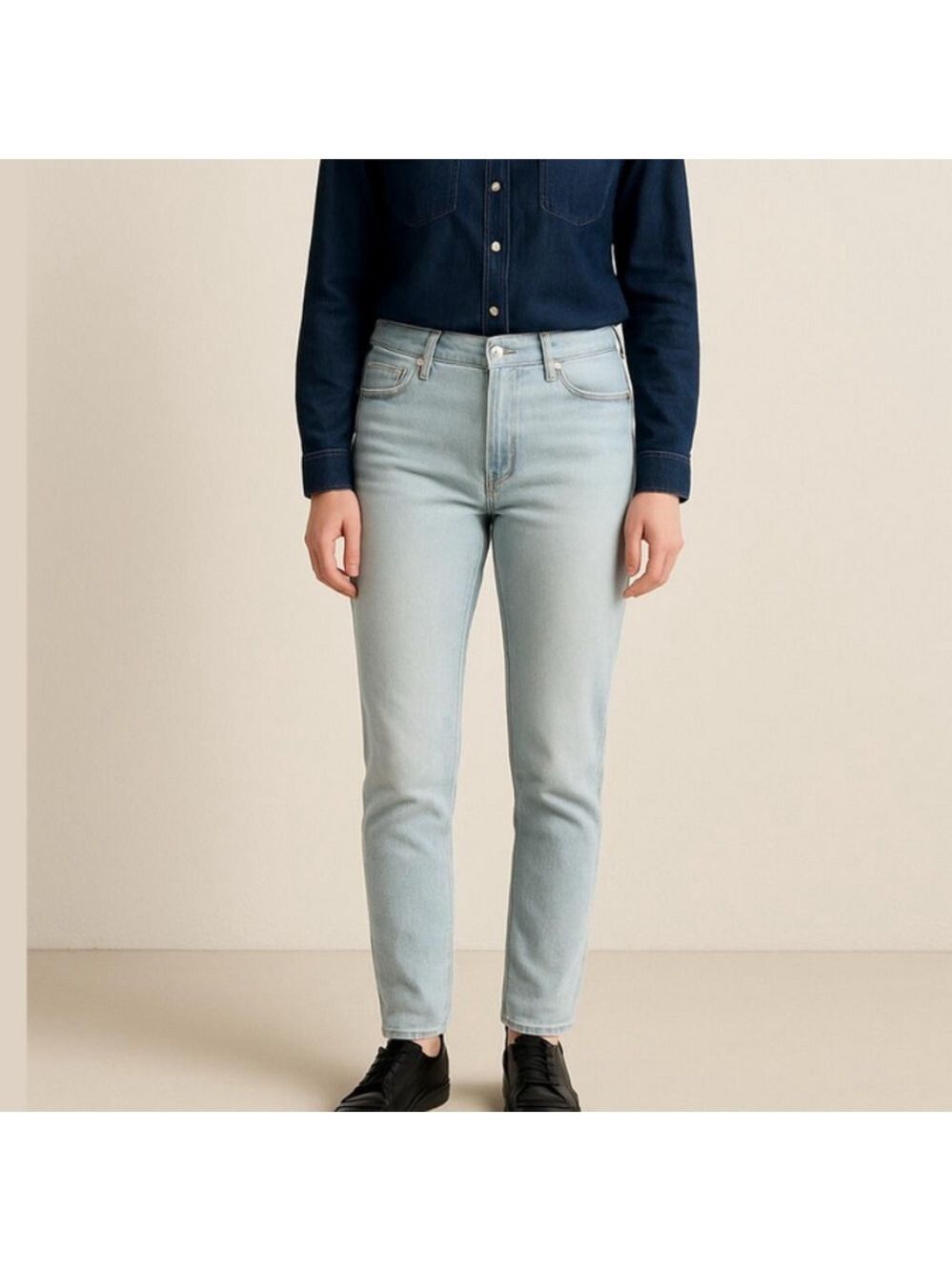 Eileen Fisher Women's Jeans Size 16 Light Gray Blue